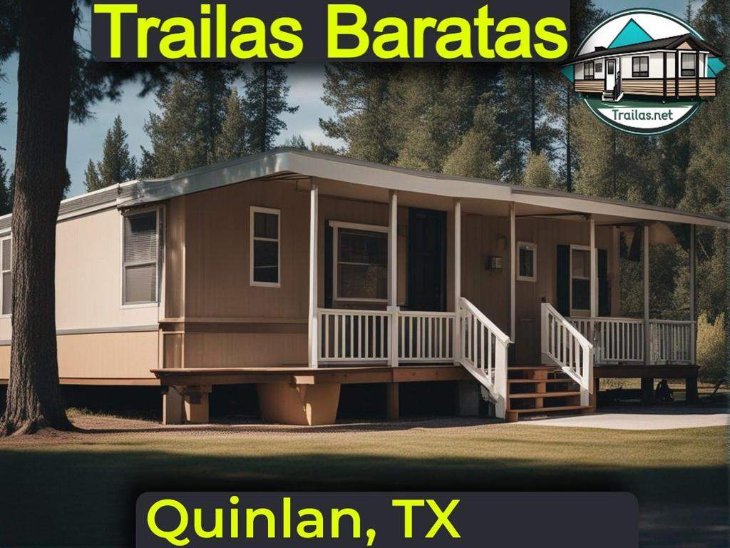 Teléfonos y direcciones de parques de trailas baratas en renta para una vivienda asequible en Quinlan, Texas.