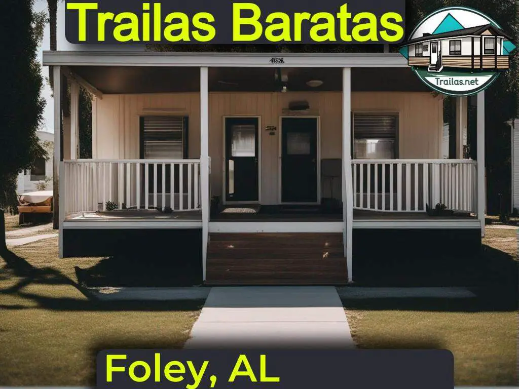 Instrucciones e información de parques de trailas en renta con teléfonos y direcciones para un alojamiento asequible en Foley, Alabama.