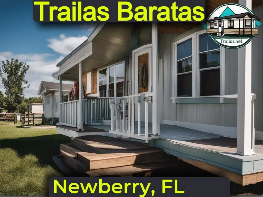 Parques de trailas baratas en renta con información de contacto y direcciones para vivir de forma económica en Newberry, Florida.