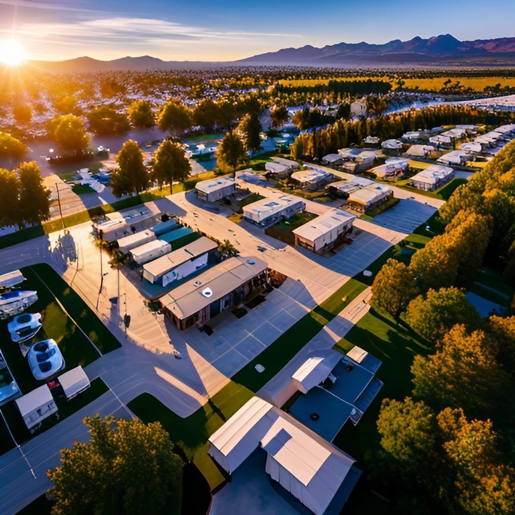Complejo de trailas en renta, una alternativa asequible para buscar vivienda barata en el estado de Arizona.